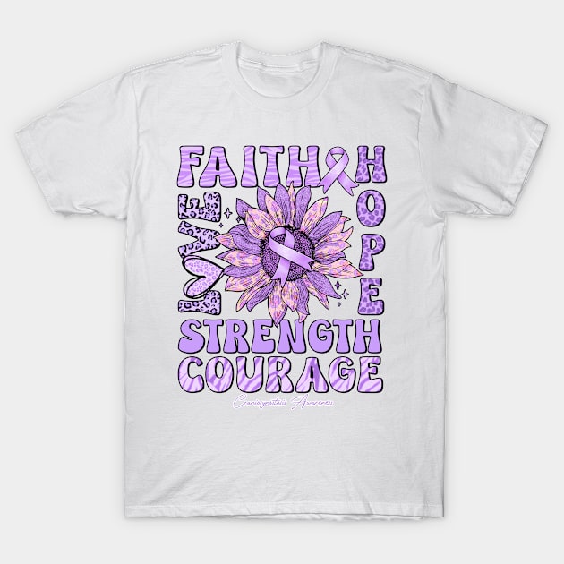 Craniosynostosis Awareness - Sunflower strong faith love T-Shirt by Gost